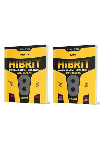 Hız Yayınları Hız Lgs 2025 8. Sınıf Matematik + Türkçe Hibrit Etkinlikli Soru Seti 2 Kitap ürün görseli 1