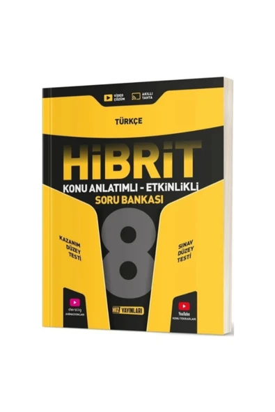 Hız Yayınları LGS 8. Sınıf HİBRİT Türkçe Soru Bankası ürün görseli 1