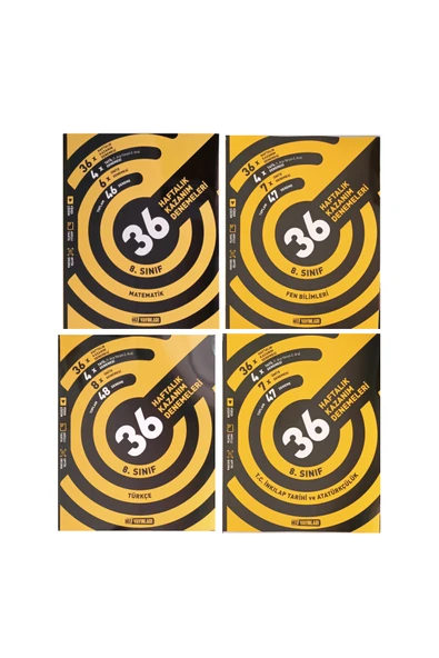 Hız Yayınları 8.Sınıf LGS Matematik Fen Türkçe İnkılap 36 Haftalık Kazanım Denemeleri ürün görseli 1