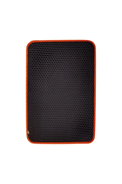 Cattie Kum Toplayıcı Fonksiyonel Kedi Paspası Altıgen Model M Boy - Orange 37-50 cm ürün görseli 1