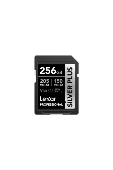 Lexar 256GB Lexar LSDSIPL256G-BNNNG Professıonal Sılver Plus Sdxc Uhs-I Cards Up To 205MB/S Read 150MB/S W ürün görseli 1