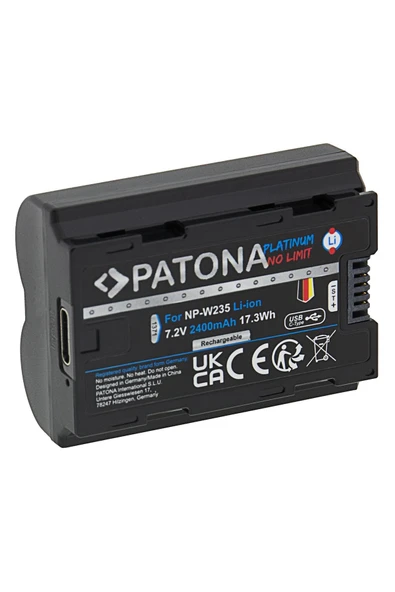 Patona Platinum Batarya Fuji FinePix NP-W235 için ürün görseli 1