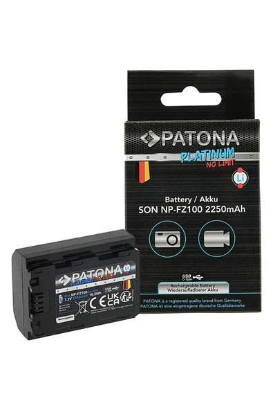 Patona Platinum Sony Np-fz100 Usb-c Girişli Batarya Pil Uyumlu ürün görseli 1
