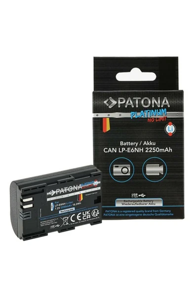 Patona 1361 Platinum Lp-e6nh Usb-c Canon Batarya Uyumlu ürün görseli 1