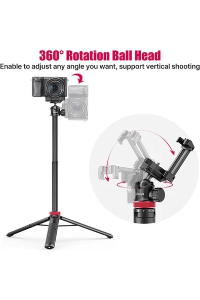 ulanzi Mt-44 Uzatılabilir Vlog Tripod Siyah - Resim 3