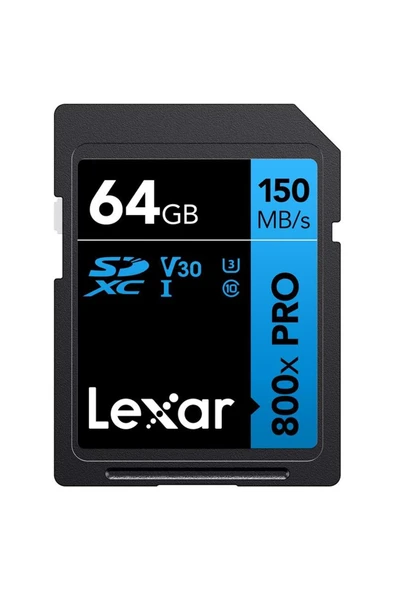Lexar 64gb Lsd0800p064g-bnnng Professıonal 800x Pro Sdxc Uhs-ı Cards Up To 150mb/s Read C10 V30 U3 ürün görseli 1
