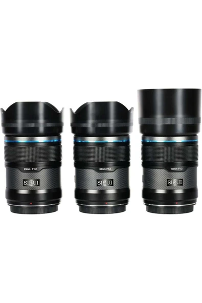 SIRUI Sniper f/1.2 Autofocus 23mm, 33mm, 56mm Lens Kit (Fujifilm X) ürün görseli 1