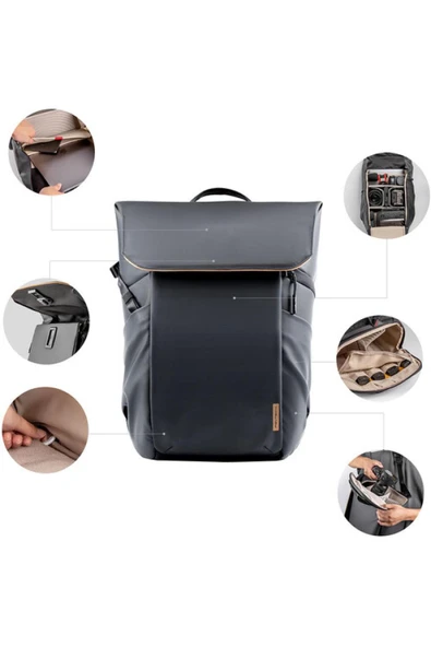 PgyTech OneGo Air Backpack 25L Sırt Çantası (Siyah) ürün görseli 1