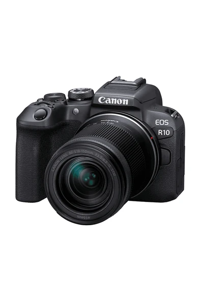 Canon EOS R10 + RF-S 18-150mm f/3.5-6.3 IS STM Kit Fotoğraf Makinesi Siyah ürün görseli 1