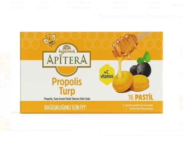 Balparmak Apitera Propolis Turp Aromalı 16 Pastil ürün görseli 1