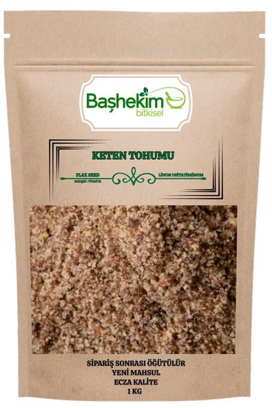 Keten Tohumu Öğütülmüş Toz Sipariş Sonrası Öğütülür Ecza Kalite Yağı Alınmamış 1 Kg ürün görseli 1