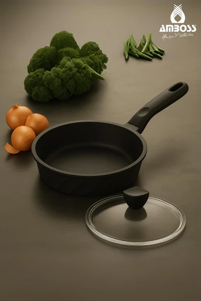 Vento Döküm Cam Kapaklı Tava 18x5 cm ürün görseli 1