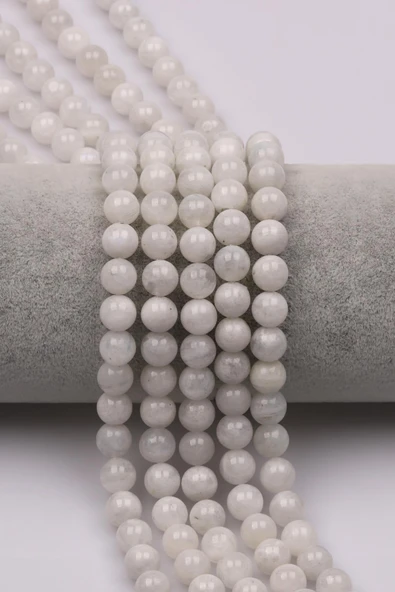 Ay Taşı (A Kalite) Doğaltaş Dizi 8 mm Küre Kesim ürün görseli 1