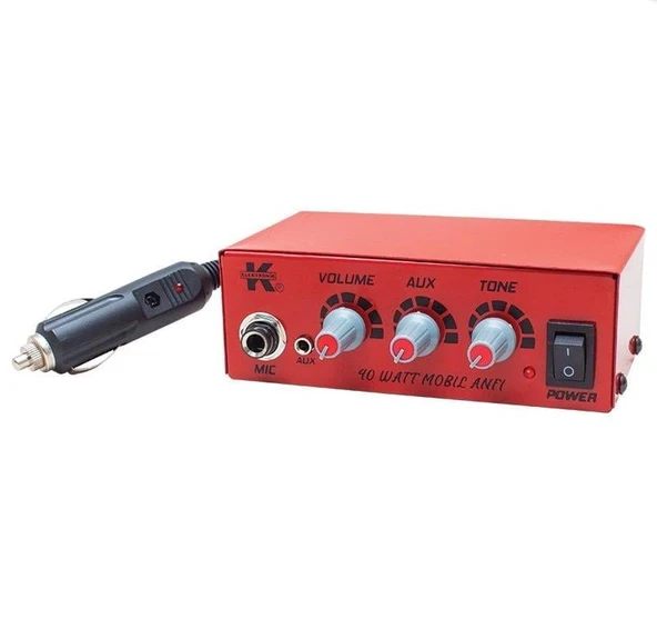 Magicvoice 12 Volt 40 Watt Mini Metal Kasa Pazarcı Anfisi ürün görseli 1