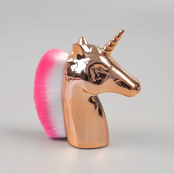 Bronz Unicorn Manikür Toz Fırçası Allık ve Makyaj Fırçası ürün görseli 1