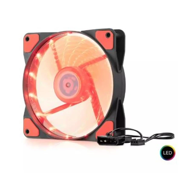Hadron Hdx1520 12cm Kasa Fanı Performans 4Pin Led Siyah ürün görseli 1