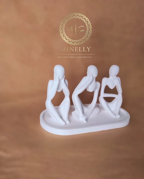 Minelly Absract Trio Tray - Resim 3