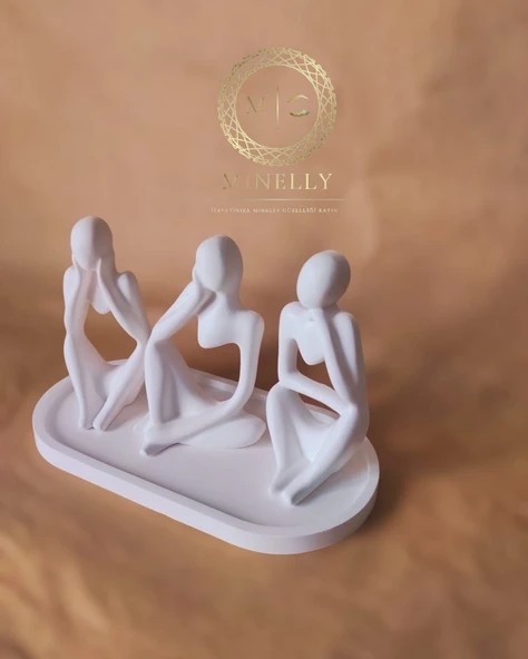 Minelly Absract Trio Tray - Resim 4