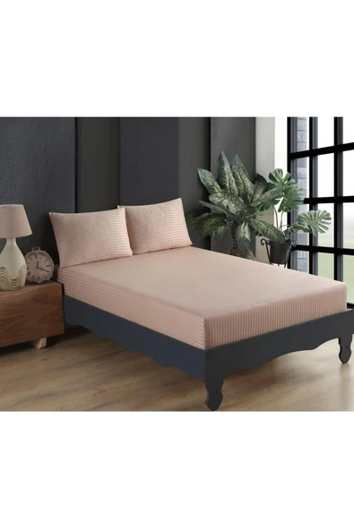 Cottonest Pamuk Saten Lastikli Çarşaf Seti 2 Yastıklı 180 x 200 ürün görseli 1