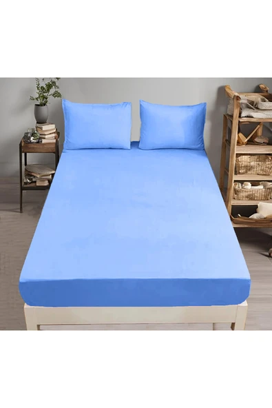 Cottonest Lastikli Çarşaf Seti Pamuklu Çift Kişilik Battal Boy180x200 ürün görseli 1