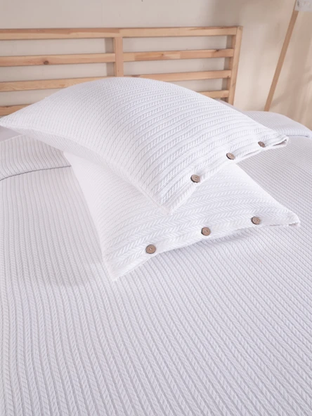 Cottonest Tek Kişilik Yatak Örtüsü Pİke 1 Adet Yastık Kılıfı ürün görseli 1
