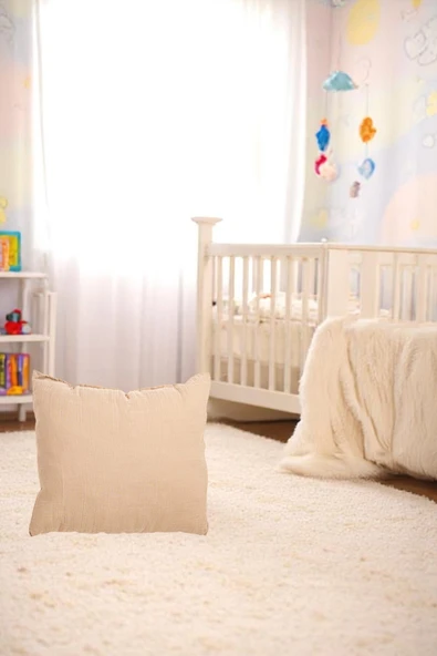 Cottonest Müslin Bebek Yastığı Saf Boncuk Silikon Dolgulu 35x40 Cm ürün görseli 1