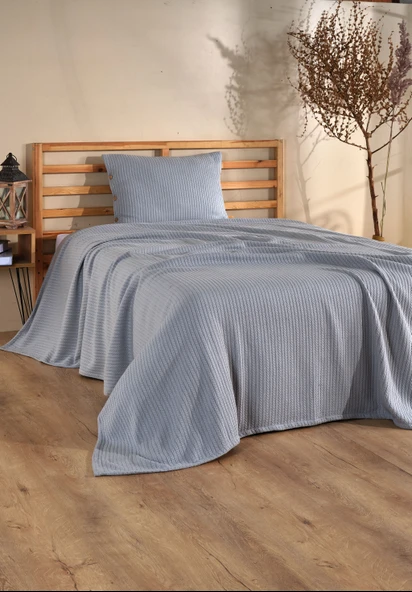 Cottonest Tek Kişilik Yatak Örtüsü Pİke 1 Adet Yastık Kılıfı ürün görseli 1