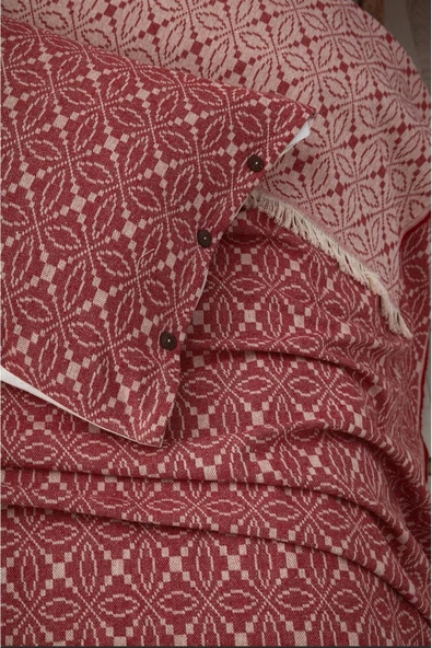 Cottonest ÇİFT KİŞİLİK YATAK ÖRTÜSÜ SETİ İKİ YASTIKLI SAÇAKLI ürün görseli 1