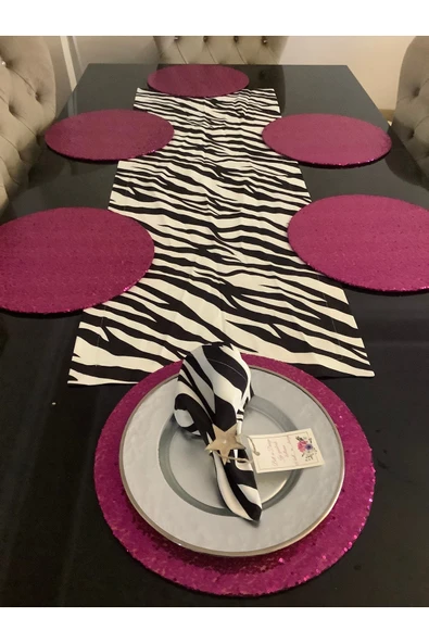 bettin tasarım Payetli supla ,runner, masa örtüsü set - Resim 3
