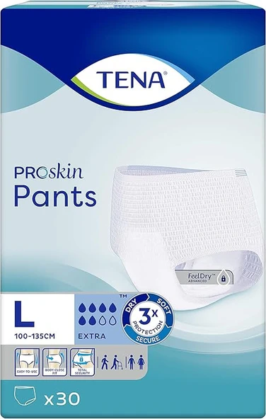 TENA Hasta Bezi Pants Proskin Emici Külot 30'lu L 6 Damla 2'li Pkt ürün görseli 1