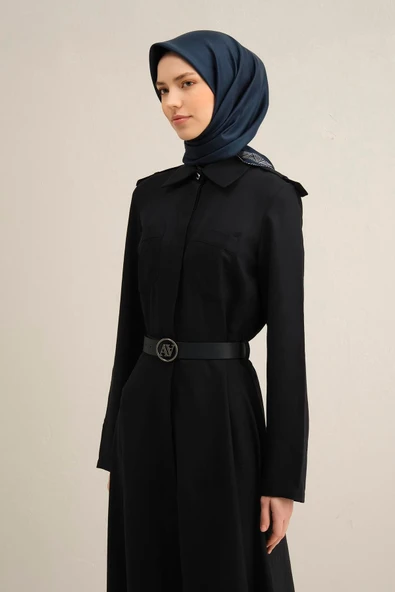 Klasik Desenli Saf İpek Sura Eşarp 9357D ürün görseli 1