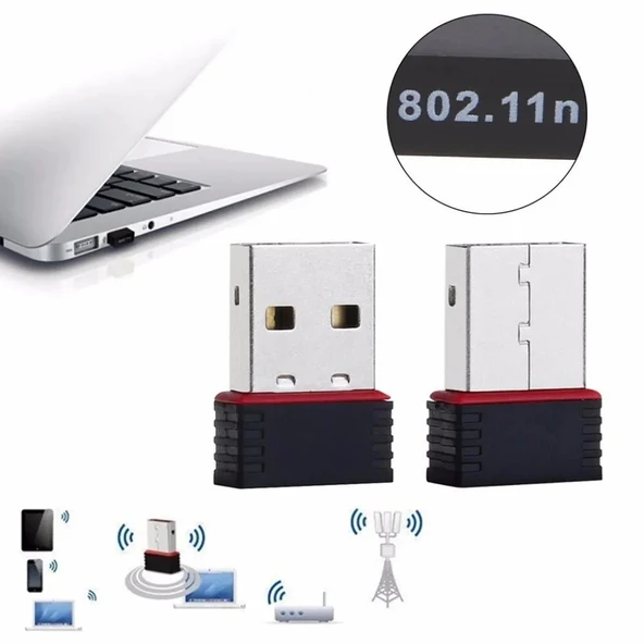 SUPER WİRELESS USB MİNİ USB KABLOSUZ Wİ-Fİ ALICI ADAPTÖR 150 MBPS 802.11N ürün görseli 1