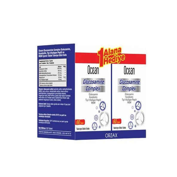 Ocean Glucosamine Complex 1 Alana 1 Hediye Takviye Edici Gıda 60+60 Tablet ürün görseli 1
