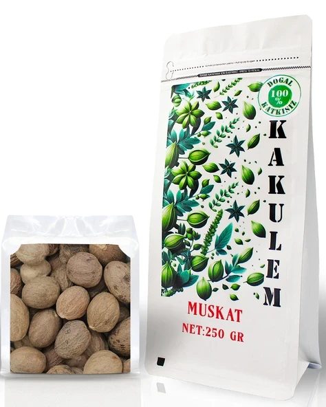 Kakulem SERTİFİKALI 250 Gr Tane Muskat Küçük Hindistan Cevizi ürün görseli 1