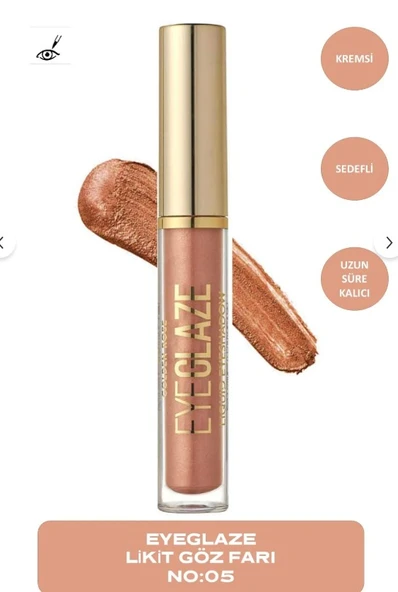 Golden Rose Eye Glaze Liquid Eyeshadow No:05 Rose Gold ürün görseli 1