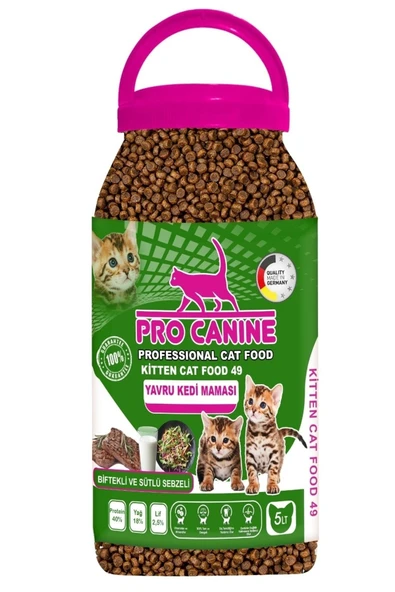 Professional Biftekli Ve Sütlü Sebzeli Kitten Kedi Maması 5 lt ürün görseli 1