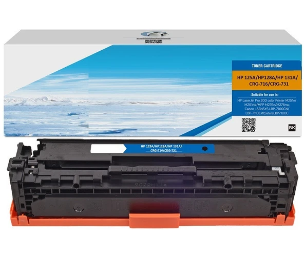 HP CB540A, CE320A, CF210X ve CANON CRG-716, CRG-731 Siyah (2.2K) Siyah Uyumlu Toner ürün görseli 1