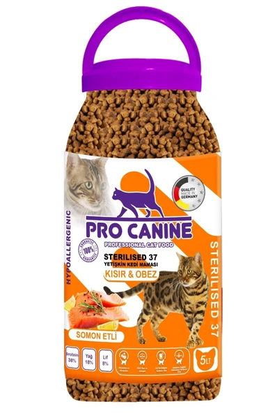 Az Tahıllı Hypoallergenic Somonlu Kısır & Obez Sterilised Yetişkin Kedi Maması 5 Lt ürün görseli 1