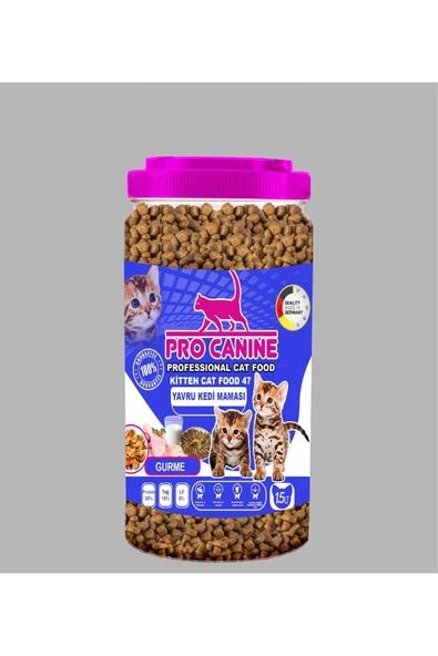 PRO CANİNE PROFESSİONAL 47 GURME KİTTEN KEDİ MAMASI 1,5 LT ürün görseli 1