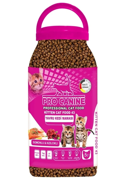 Professional Somonlu & Kızılcıklı Kitten Yavru Kedi Maması 5 Lt ürün görseli 1