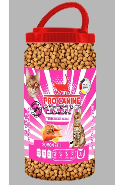 Az Tahıllı Hypoallergenic Somon Etli Yetişkin Kedi Maması 3 Lt ürün görseli 1