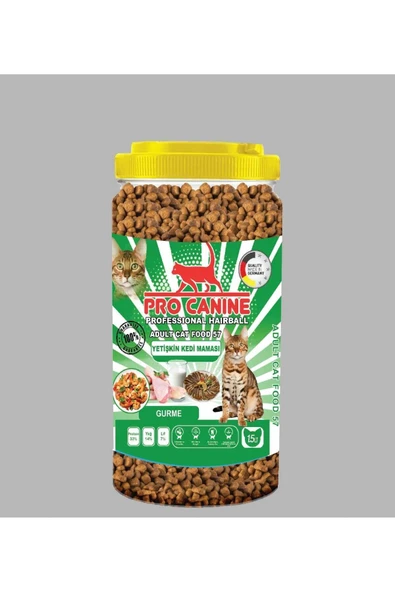 PRO CANİNE 57 HAIRBALL GURME YETİŞKİN KEDİ MAMASI 1,5 LT ürün görseli 1