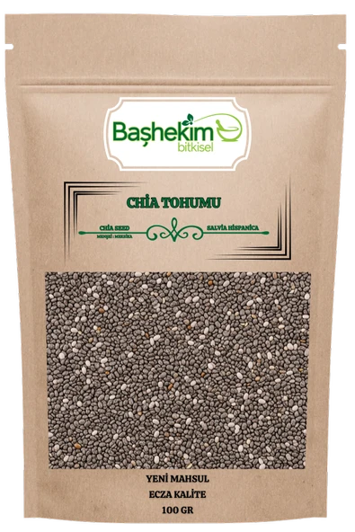 Chia Tohumu Yeni Mahsul Yağı Alınmamış Yüksek Omega-3 Ecza Kalite Elenmiş Seçilmiş 100 Gr ürün görseli 1