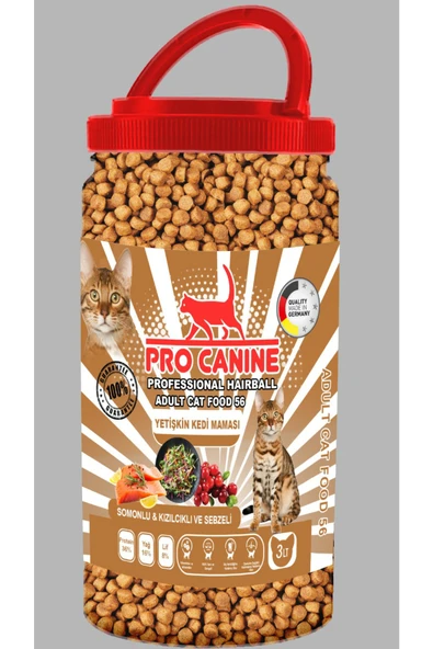 Professional Haırball Somonlu -kızılcıklı Sebzeli Yetişkin Kedi Maması 3 lt ürün görseli 1