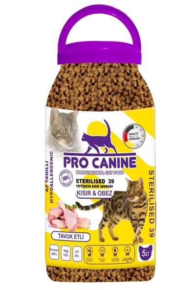 Az Tahıllı Hypoallergenic Tavuk Etli Kısır & Obez Sterilised Yetişkin Kedi Maması 5 Lt ürün görseli 1