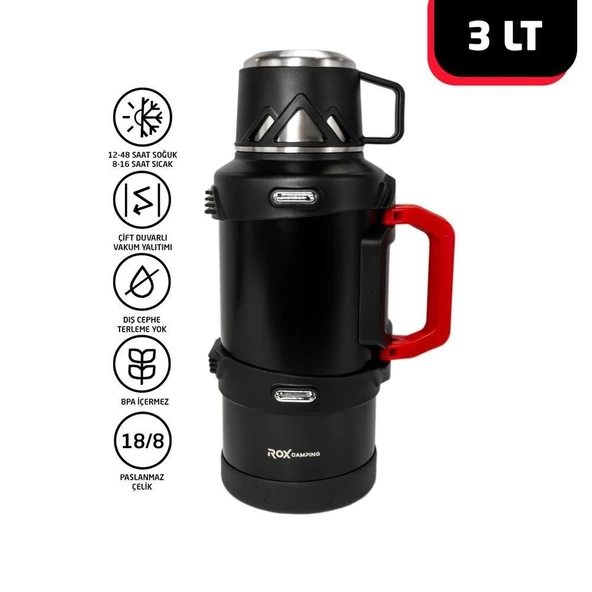 Rox Camping 3000 Kamp Termos 3.0 Lt ürün görseli 1