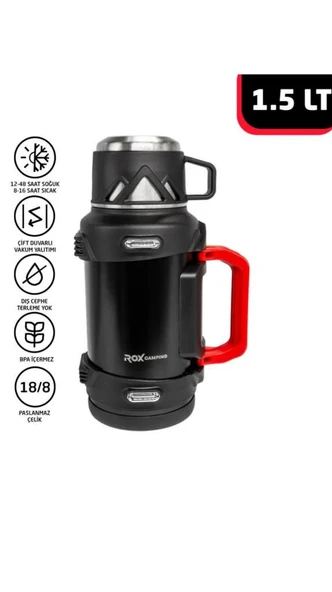 ROX CAMPING 1.5 LT KAMP TERMOS - Resim 2
