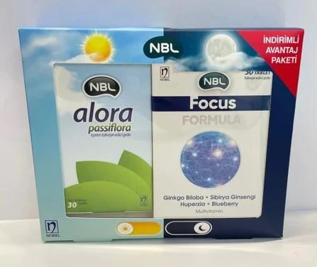 Nbl Focus Formula 30 Tablet ve Alora Pasiflora 30 Tablet ürün görseli 1