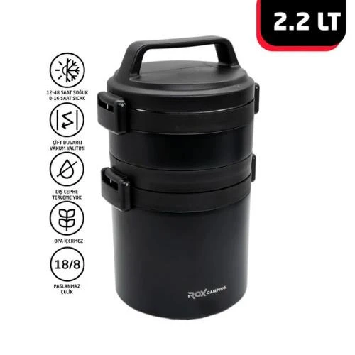 Rox Camping 2.2 LT Yemek Termosu ürün görseli 1