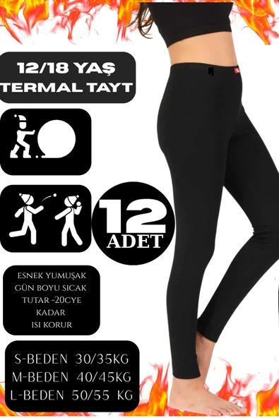 Kadın Termal Tayt – Kışlık, İçi Polarlı, Sıcak Tutan, Esnek ve Rahat 12 Adet ürün görseli 1
